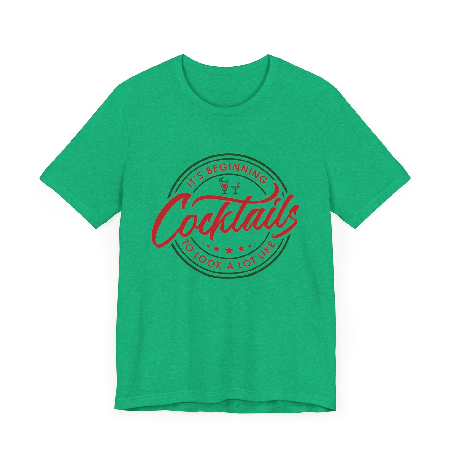 It's Beginning To Look A Lot Like Cocktails Unisex Jersey Short Sleeve Tee