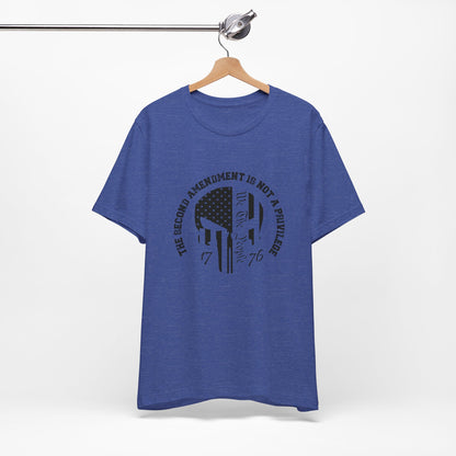 2nd Amendment Is Not A Privilege Unisex Jersey Short Sleeve Tee