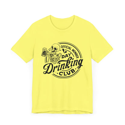 Official Member Day Drinking Club Unisex Jersey Short Sleeve Tee