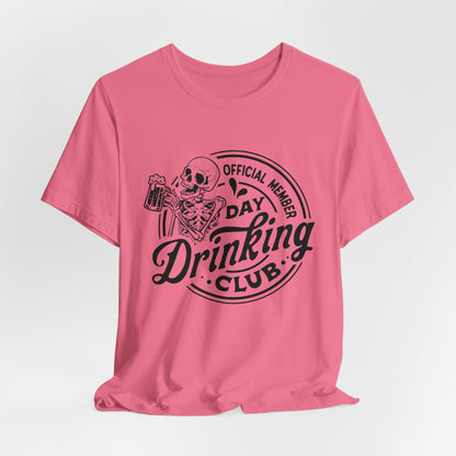 Official Member Day Drinking Club Unisex Jersey Short Sleeve Tee