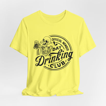 Official Member Day Drinking Club Unisex Jersey Short Sleeve Tee