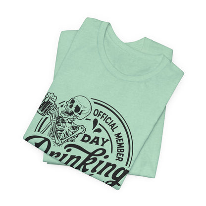 Official Member Day Drinking Club Unisex Jersey Short Sleeve Tee